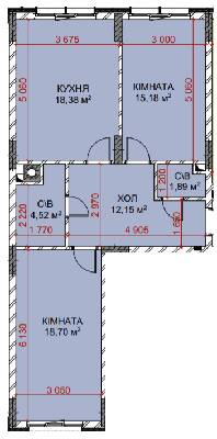 2-кімнатна 70.82 м² в ЖК Riverside від 28 500 грн/м², с. Погреби