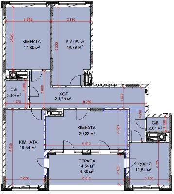 4-кімнатна 117.3 м² в ЖК Riverside від 35 900 грн/м², с. Погреби