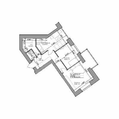 2-комнатная 59.94 м² в ЖК Родной от 22 500 грн/м², с. Гатное