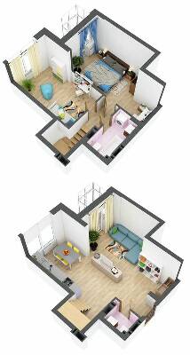 Двухуровневая 86.7 м² в ЖК Гранд Бурже от 26 173 грн/м², г. Буча