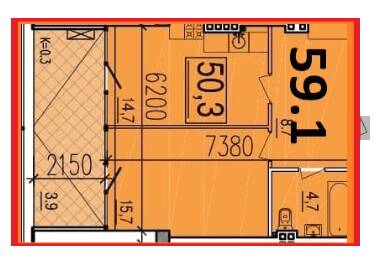 1-комнатная 59.1 м² в ЖК Victory Hall от 25 000 грн/м², Днепр