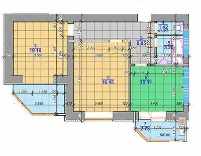 2-комнатная 62.03 м² в ЖК Одесский квартал от 27 750 грн/м², с. Крюковщина