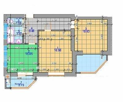 2-комнатная 63.97 м² в ЖК Одесский квартал от 28 450 грн/м², с. Крюковщина