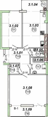 2-комнатная 79.43 м² в ЖК Национальный от 30 000 грн/м², Львов