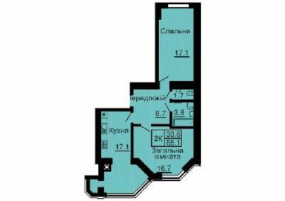 2-комнатная 65.1 м² в ЖК Sofia Nova от 35 000 грн/м², с. Новоселки