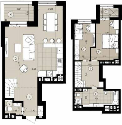 Двухуровневая 90.2 м² в ЖК Парк Арена от 18 200 грн/м², Львов