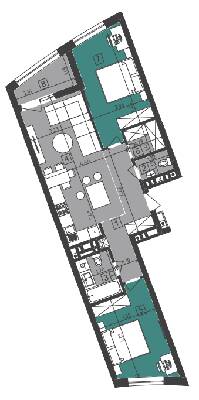 2-кімнатна 71.4 м² в ЖК Парус City від 26 700 грн/м², Львів