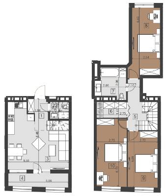 Дворівнева 105.3 м² в ЖК Парус City від 26 450 грн/м², Львів