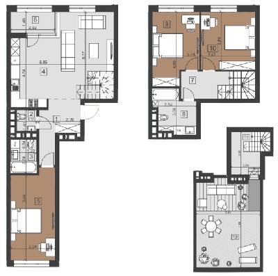 Дворівнева 133.7 м² в ЖК Парус City від 26 700 грн/м², Львів