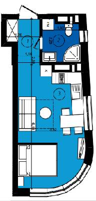 1-кімнатна 27.98 м² в ЖК Парус Smart від 23 200 грн/м², Львів