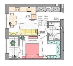1-комнатная 45.03 м² в ЖК Синергия Glass от 16 000 грн/м², Ровно