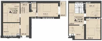 Двухуровневая 114.29 м² в ЖК Park Residence от 24 600 грн/м², с. Софиевская Борщаговка