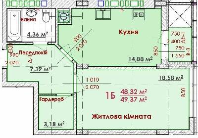 1-комнатная 49.37 м² в ЖК Соняшник от 16 300 грн/м², Львов