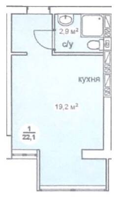 Смарт 22.1 м² в ЖК Нова Данія від 20 600 грн/м², с. Софіївська Борщагівка