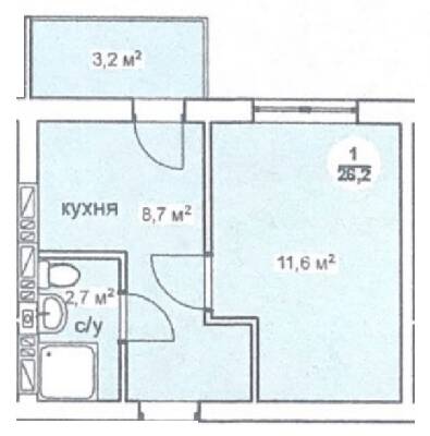 1-кімнатна 26.2 м² в ЖК Нова Данія від 22 500 грн/м², с. Софіївська Борщагівка