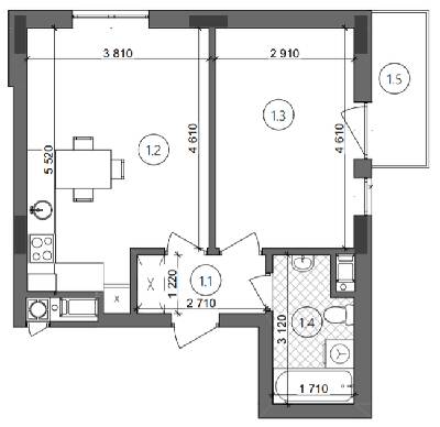 1-комнатная 43.41 м² в ЖК Фруктовая аллея от 19 000 грн/м², Львов