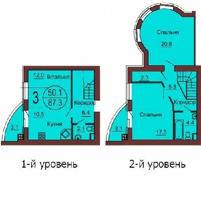 Двухуровневая 87.3 м² в ЖК София Клубный от 30 000 грн/м², с. Софиевская Борщаговка