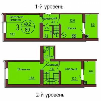 Двухуровневая 89 м² в ЖК София Клубный от 30 000 грн/м², с. Софиевская Борщаговка
