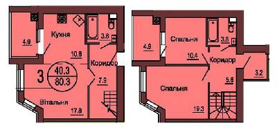Двухуровневая 80.3 м² в ЖК София Клубный от 30 000 грн/м², с. Софиевская Борщаговка