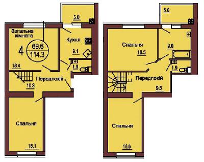 Двухуровневая 114.3 м² в ЖК София Клубный от 30 000 грн/м², с. Софиевская Борщаговка