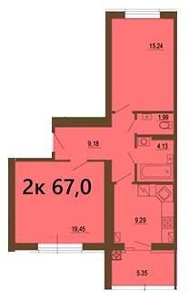 2-комнатная 67 м² в ЖК София Клубный от 30 000 грн/м², с. Софиевская Борщаговка