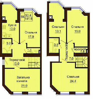 Двухуровневая 141.6 м² в ЖК София Клубный от 30 000 грн/м², с. Софиевская Борщаговка
