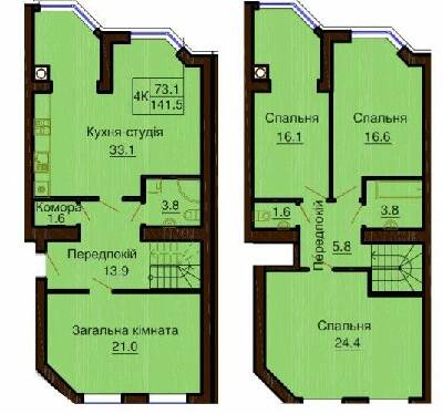 Двухуровневая 141.5 м² в ЖК София Клубный от 30 000 грн/м², с. Софиевская Борщаговка
