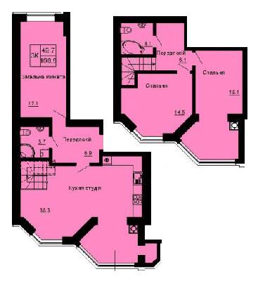 Двухуровневая 108.8 м² в ЖК София Клубный от 30 000 грн/м², с. Софиевская Борщаговка