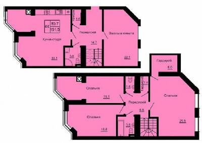 Двухуровневая 151.5 м² в ЖК София Клубный от 30 000 грн/м², с. Софиевская Борщаговка