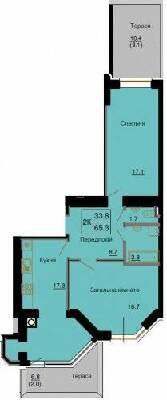 2-комнатная 65.3 м² в ЖК София Клубный от 32 000 грн/м², с. Софиевская Борщаговка