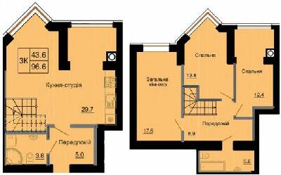 Двухуровневая 96.6 м² в ЖК София Клубный от 24 000 грн/м², с. Софиевская Борщаговка