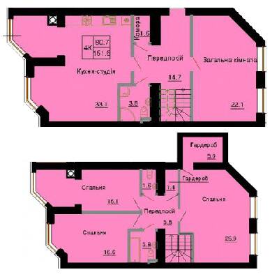 Двухуровневая 151.5 м² в ЖК София Клубный от 30 000 грн/м², с. Софиевская Борщаговка