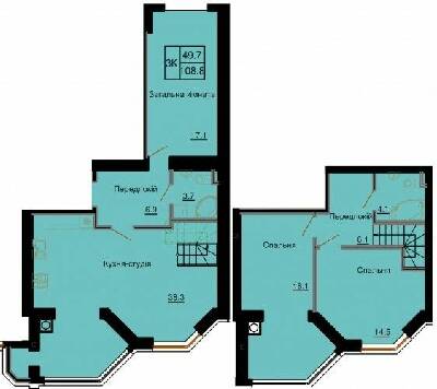 Двухуровневая 108.8 м² в ЖК София Клубный от 24 000 грн/м², с. Софиевская Борщаговка