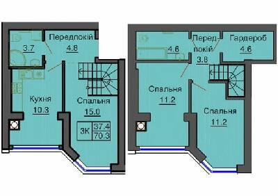 Двухуровневая 70.3 м² в ЖК София Клубный от 24 000 грн/м², с. Софиевская Борщаговка