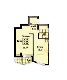 1-кімнатна 39.4 м² в ЖК на вул. Роксолани, 16 від 20 350 грн/м², м. Трускавець