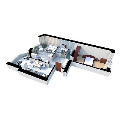 2-кімнатна 67.1 м² в ЖК Софія Резіденс від 35 000 грн/м², с. Софіївська Борщагівка
