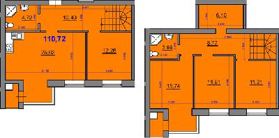 Дворівнева 110.72 м² в ЖК Затишний квартал від 14 500 грн/м², с. Софіївська Борщагівка