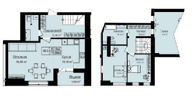 Двухуровневая 110.8 м² в ЖК Vlasna от 23 000 грн/м², с. Ходосовка