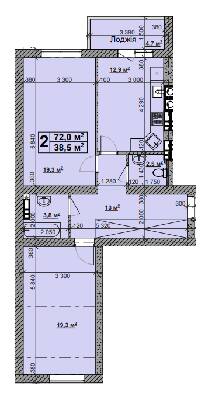 2-кімнатна 72 м² в ЖК Нова Конча-Заспа від 19 500 грн/м², с. Ходосівка