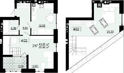 Дворівнева 69.82 м² в ЖК City Lake від 17 500 грн/м², с. Шевченкове