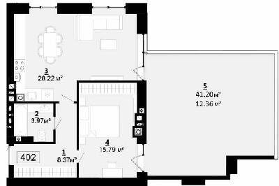 1-кімнатна 68.71 м² в ЖК City Lake від 21 500 грн/м², с. Шевченкове