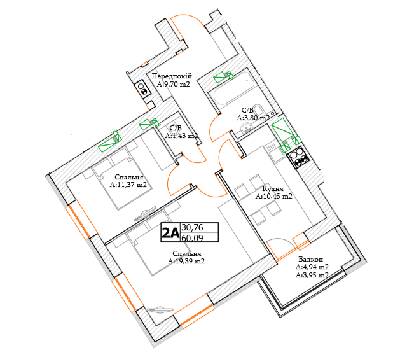 2-кімнатна 60.09 м² в ЖК Green Life-3 від 25 850 грн/м², м. Ірпінь