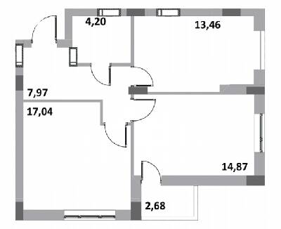 2-кімнатна 56.19 м² в ЖК Green Side від 21 000 грн/м², м. Ірпінь