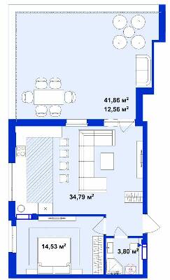 1-кімнатна 65.64 м² в ЖК Utlandia-2 від 30 800 грн/м², м. Ірпінь