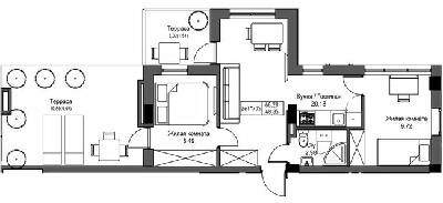 2-кімнатна 48.85 м² в ЖМ ARTVILLE від 23 550 грн/м², смт Авангард