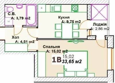 1-кімнатна 33.65 м² в ЖК Преміальний від 26 000 грн/м², м. Ірпінь