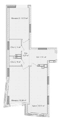 2-комнатная 67.19 м² в ЖК Синергия 3+ от 21 300 грн/м², г. Ирпень