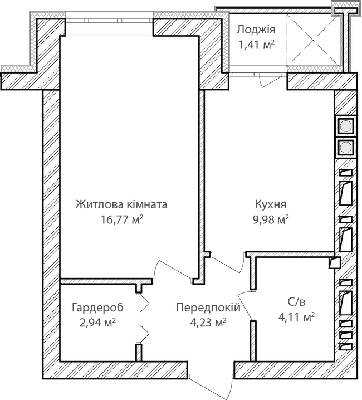 1-кімнатна 39.53 м² в ЖК Синергія Сіті від 18 800 грн/м², м. Ірпінь