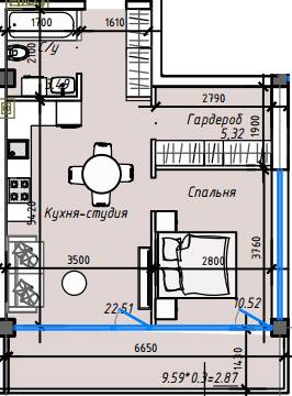 1-кімнатна 45.02 м² в ЖК ITown від 36 950 грн/м², Одеса