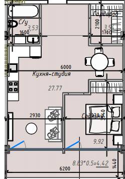 1-кімнатна 49.18 м² в ЖК ITown від 41 150 грн/м², Одеса